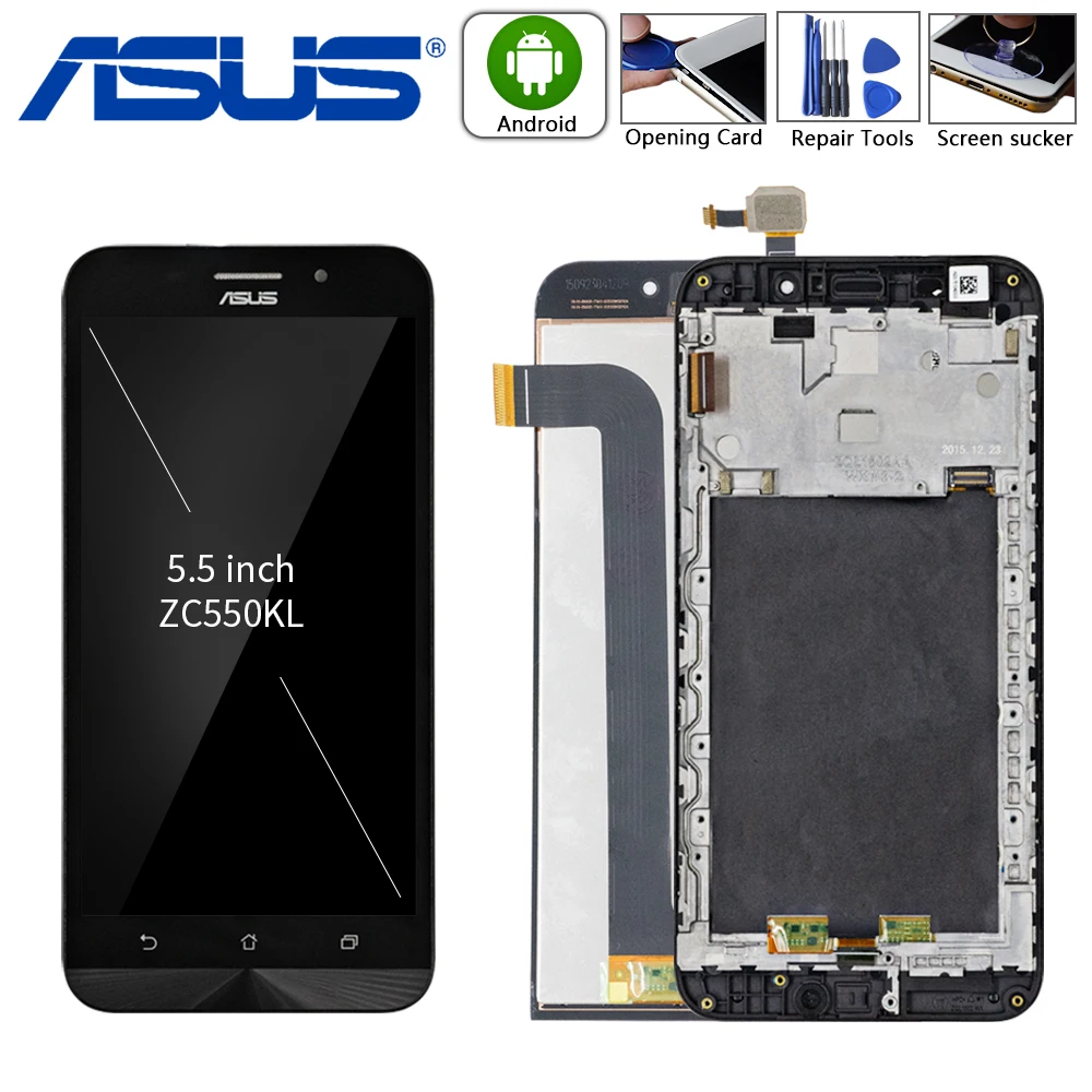 

5.5" Original For Asus Zenfone Max ZC550KL Display LCD Digitizer Touch Screen with Frame For ASUS ZC550KL Z010D LCD Display