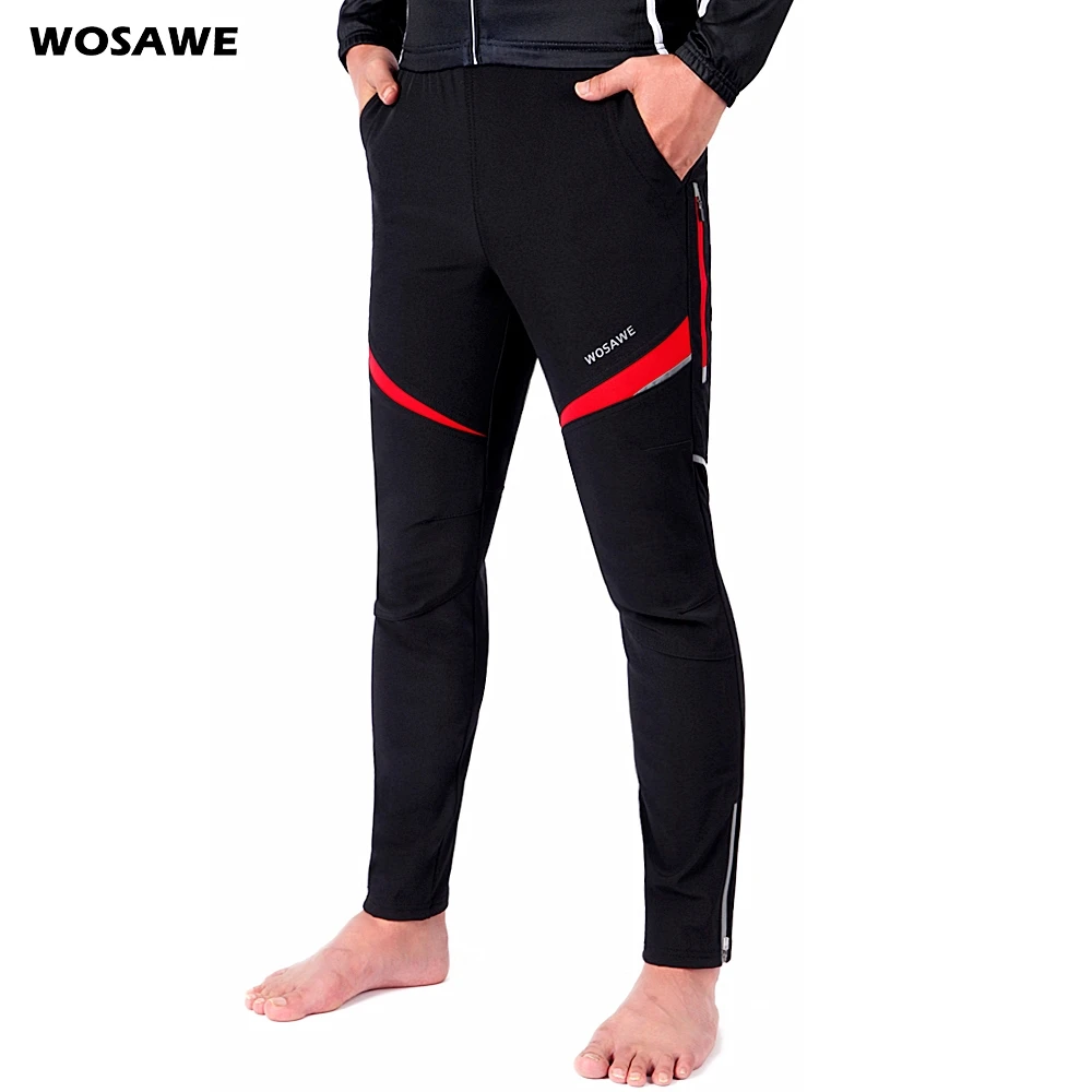 Зимние плотные велосипедные брюки WOSAWE велосипедная ветрозащитная спортивная