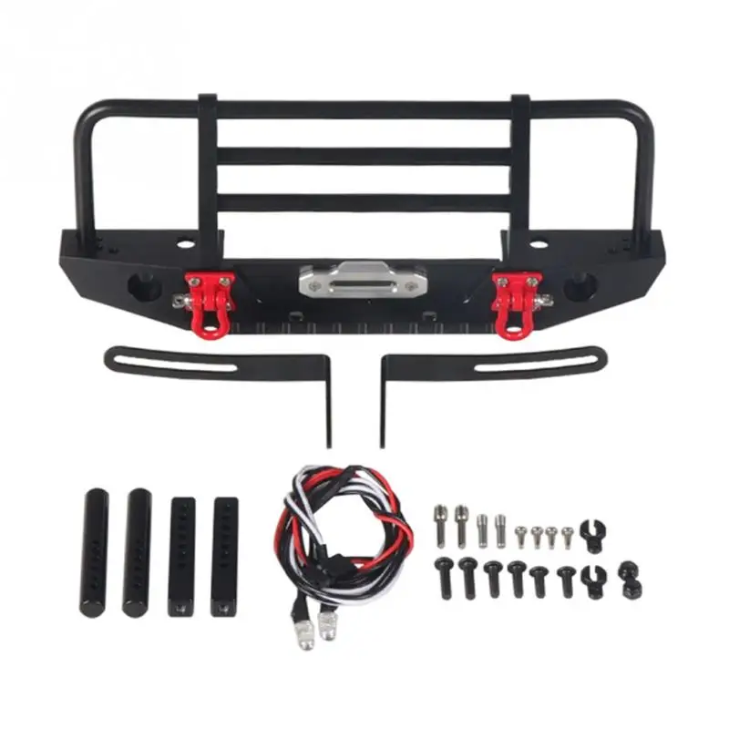 

1:10 Climbing Vehicle Tracked Car Bracket with LED Light Front Bumper Kit Remote Control Toy Car Accessories for TRX4