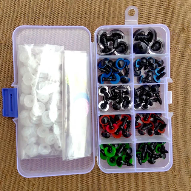 88pcs 8/10/16mm Plastic Crafts Safety Eyes For Toys Teddy Bear Doll Eyes With Washers Toy Puppet Doll DIY Amigurumi Accessories 3