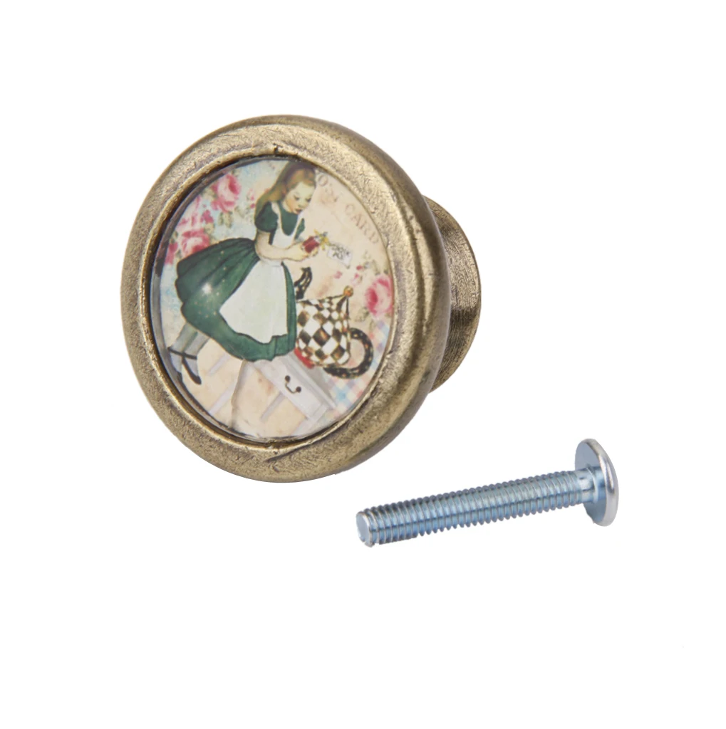 Vintage Cabinet Door Drawer Dreser Handle Pull Wardrobe Retro Knob Hardware Zinc alloy Home Decors Item
