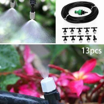 

13Pcs/set Micro Drip Irrigation Auto Self Plant Watering Garden Hose System Nozzle Sprinklers Assorted Kit Watering System