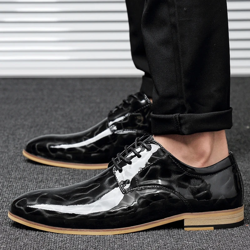 

KATESEN men shoes Classic fashion Genuine Leather shoes office dress shoes men casual shoes non-slip flat zapatos de hombre