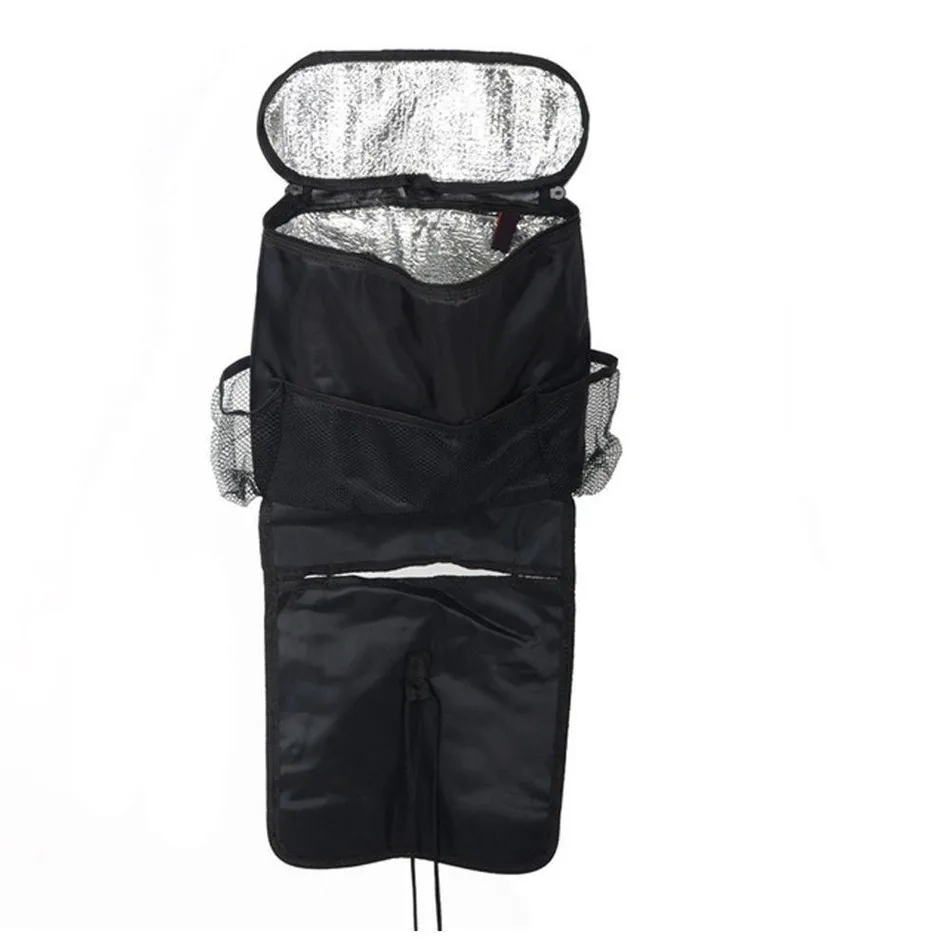 Black Car Seat Back Debris Storage Bag Insulation Ice Pack Travel Convenient Storage Bag 4YANG