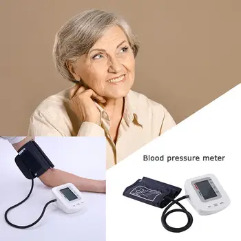 

Automatic Upper Arm Blood Pressure Monitor LCD Digital Tonometer Arm Blood Pressure Monitor Meter IHB Detection of Heart Rate