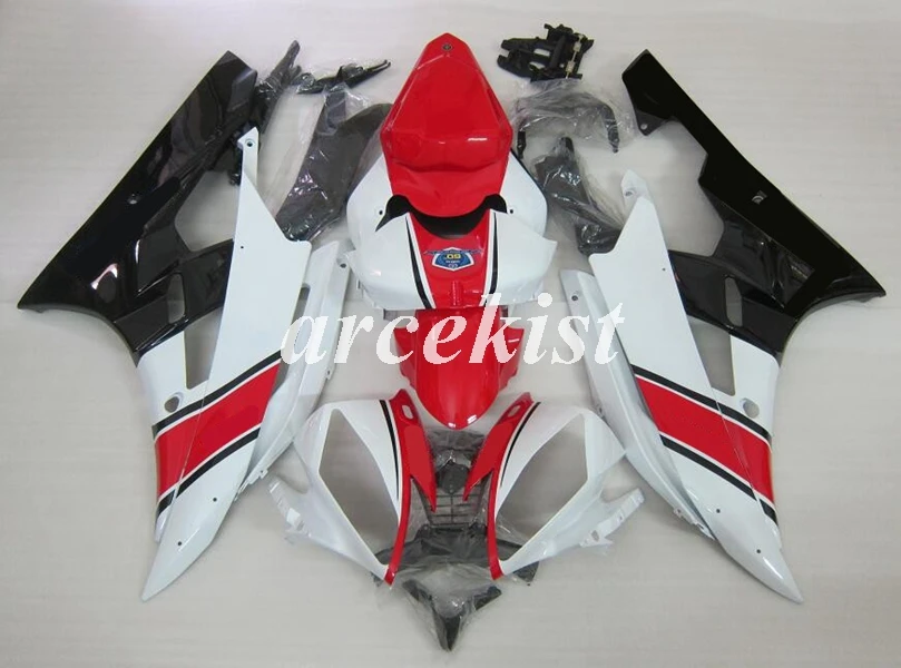 Литьевая Форма ABS мотоцикл обтекатели комплект для YAMAHA YZF-R6 2006 2007 06 07 R6 обтекатель набор красный черный белый