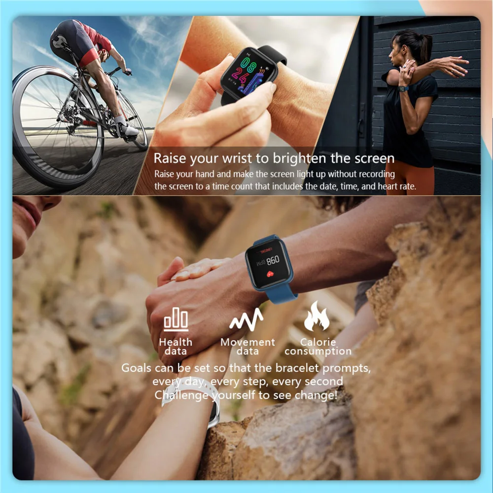 Смарт часы P80 iP68 Plus для мужчин и женщин умные с Bluetooth мониторинг сердечного ритма