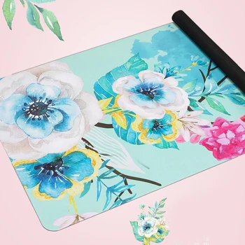 

183*68cm Portable Yoga Mat with Bag Non Slip Printed Ultra Thin Folding Mat Travel Yoga Mat for Yoga Pilates Exercise Fitness