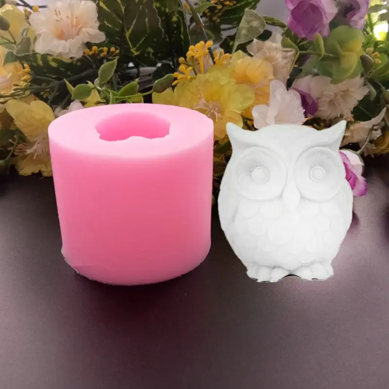 3D силиконовая форма для помадки в форме совы милое Мыло торта DIY ручной работы
