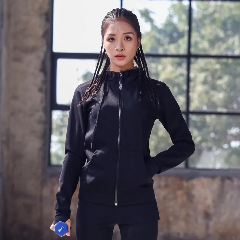 

Sweat Coats Womens Sports Jackets High Quality Jogging Running Tops Shirts Hooded Exercise Coats Crazy Quick Sweating Jacket