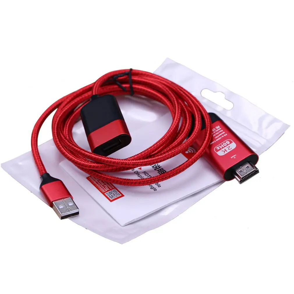 Usb Женский 2 в 1 Hdtv беспроводной Hdmi видеокабель беспроводной дисплей адаптер для Iphone для samsung для Xiaomi для huawei