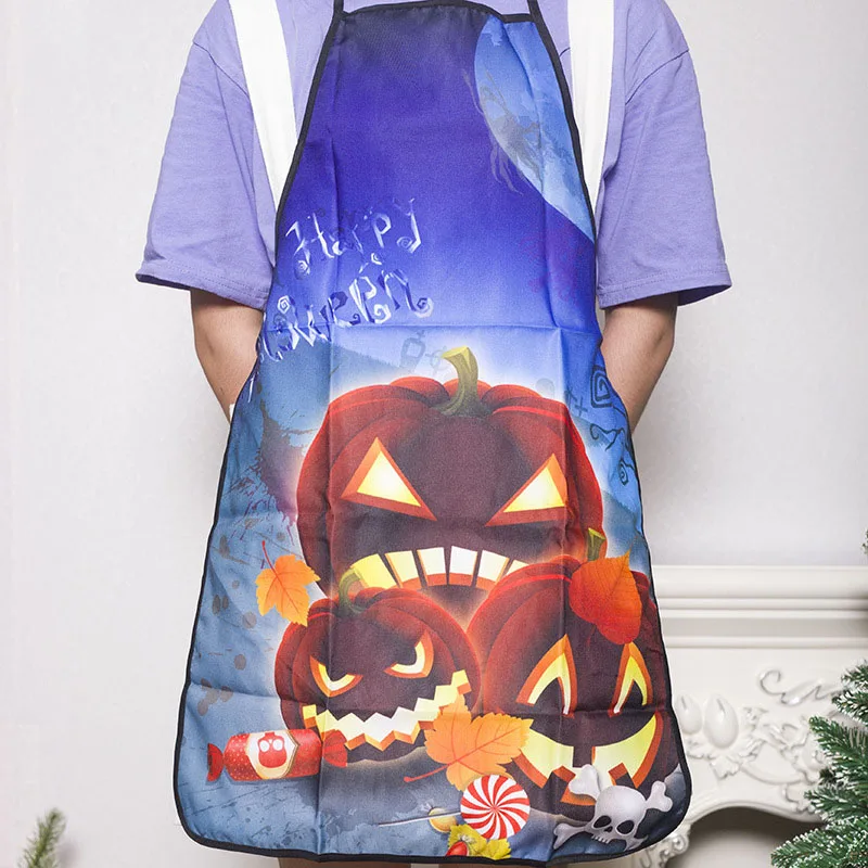 Apron Halloween Party High-quality Exquisite Durable Waterproof Polyester Apron Decorations 46 cm*90 cm Home Kitchen Supplies