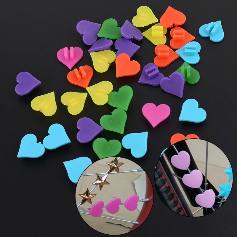 1 Bag Plastic Multi-color Bike Cycle Wheel Spoke Colorful Heart Shape Beads Children Bicycle Decors | Спорт и развлечения