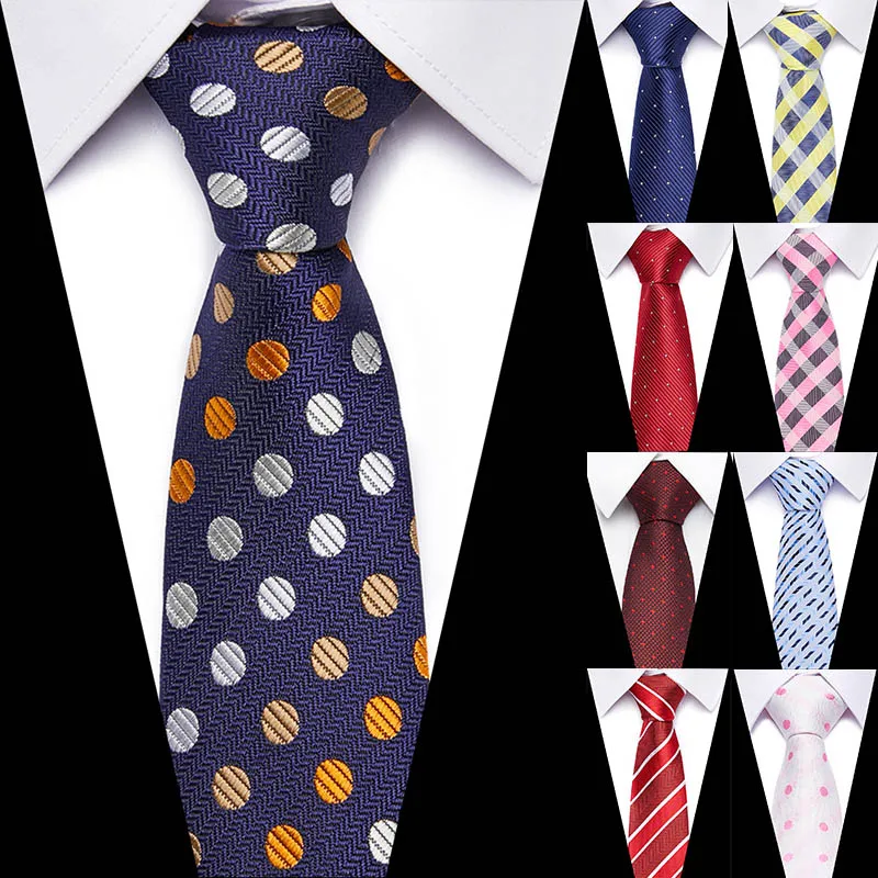 

Classic 7.5cm Casual Slim Tie Striped Plaid 100% Silk Necktie For Men Business Wedding Party Male Neck Ties Accessories Men Ties