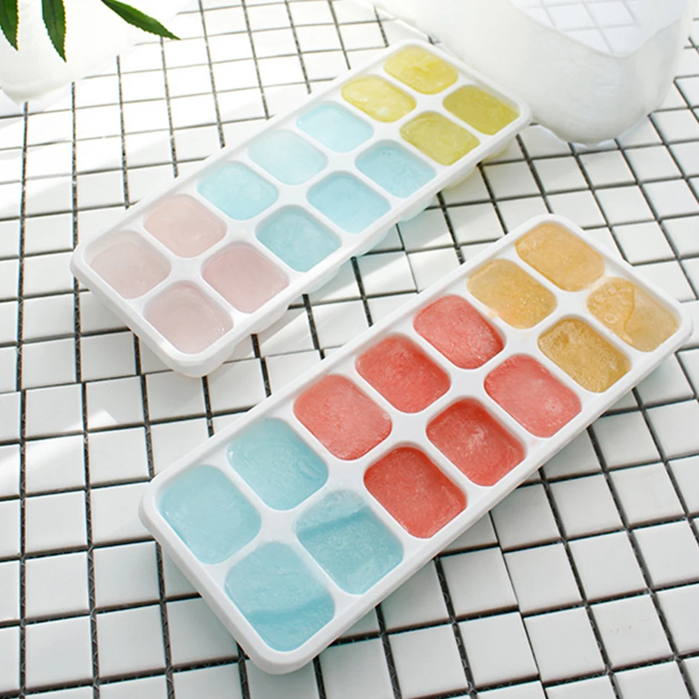 Безопасный материал Съемная крышка прочный легко снимаемый силиконовый проливающийся Штабелируемый 4 шт поднос для льда
