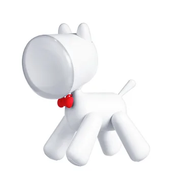 

PVC Lovely Children Night Lamp Dog Led Night Light Moon Lamp-White