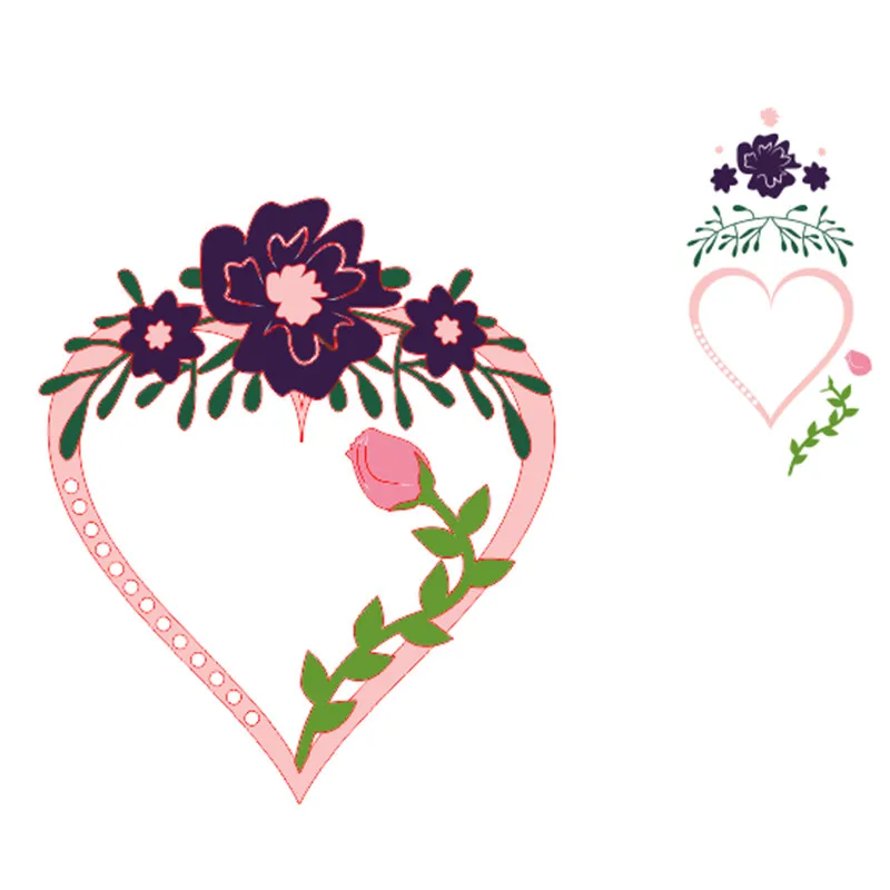 

GJCrafts Flower Heart Dies Metal Cutting Dies New 2019 for Card Making Scrapbooking Dies Embossing Cuts Stencil Craft Dies