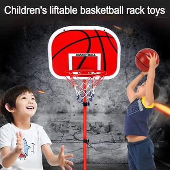

1.65m Inflatable Ball Sports Gift Portable Basketball Stand Toy Set For Kids Funny Adjustable Height Indoor Outdoor Detachable