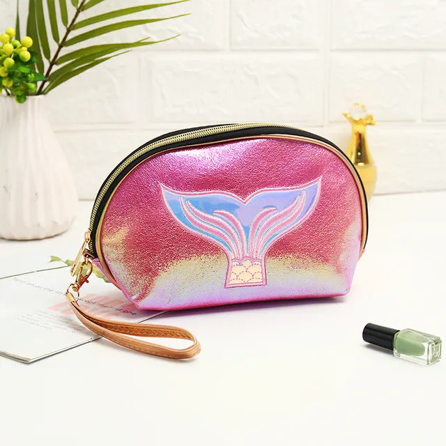 Girl Makeup Bag Colorful Mermaid Tail Cosmetic Bag Organizer Make Up Case Beauty Pouch Lipstick Bag PU Beautician Toiletry Bags B4