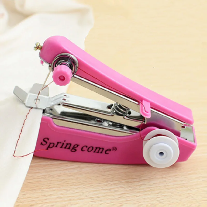 1 шт. портативная швейная машина мини ручная швейная машина простое управление швейные инструменты швейная ткань удобный инструмент для рукоделия