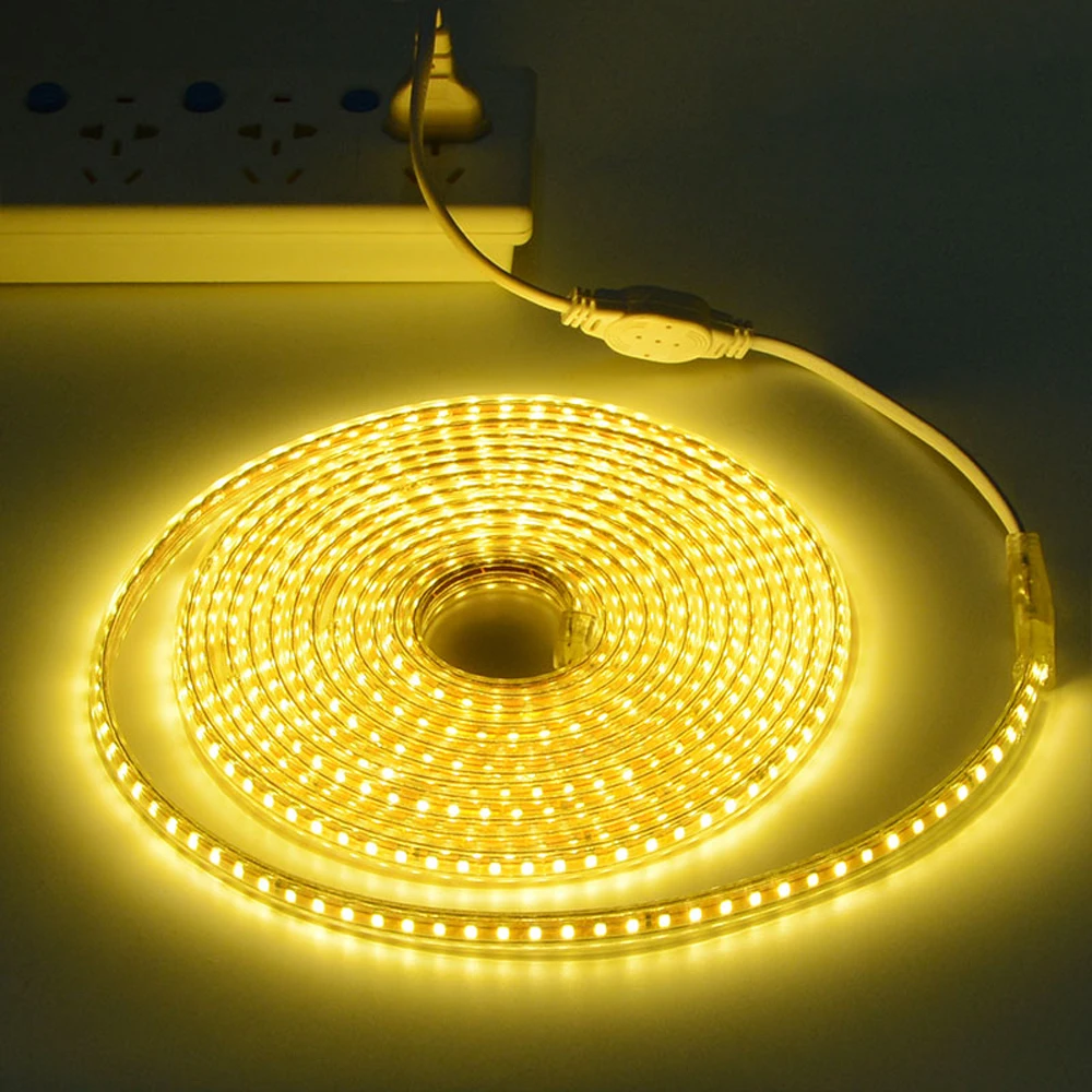 Светодиодная лента 220 В с регулируемой яркостью гибкая неоновая 2835 SMD