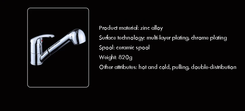 Bathroom Sink Faucet with Pull Out Sprayer,Hose, Single Handle Kitchen Basin Mixer Tap for Hot and Cold Water, 360 Degree Swivel