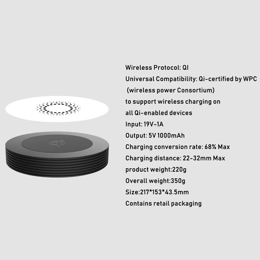 32 мм дальнее Беспроводное зарядное устройство для IPhone X 8 Plus XS Max XR samsung S10 S9+ S8 S7 Hide Spaced Беспроводная Зарядная база