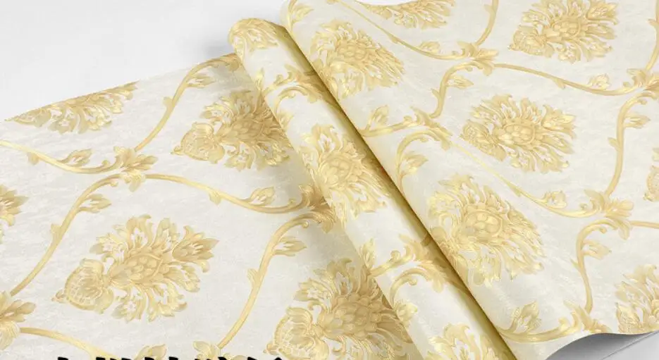 cream color SH1093 papel де parede 3D стерео Европейский Дамаск обои большой красный теплый спальня гостиная Инженерная ТВ фоновые обои - Цвет: cream color SH1093
