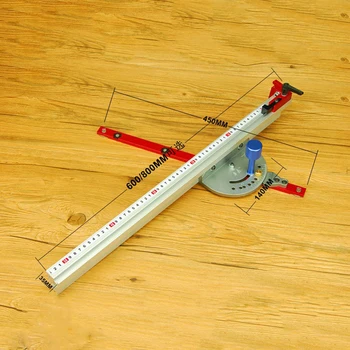 

Miter Gauge Wood Working Tool Miter Stop 600mm/800mm Alluminium Fence with Metric Scale