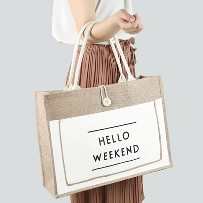 Сумка для хранения высокого качества женская льняная роскошная женская сумка повседневная сумка на плечо женская сумка Повседневная свежая пляжная сумка для покупок