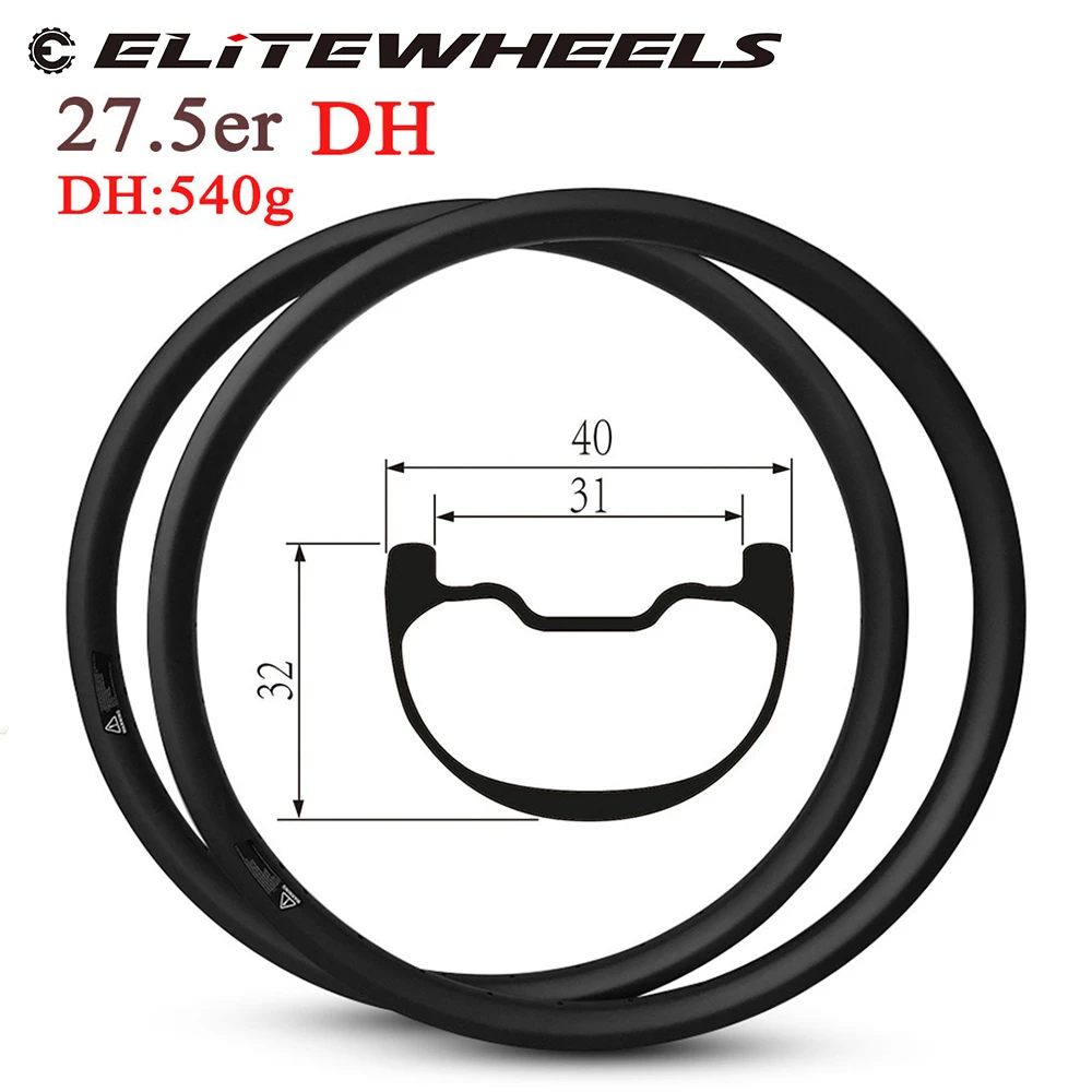 Карбоновый обод для горного велосипеда ELITEWHEELS 27.5er Enduro And DH безрукавные готовые