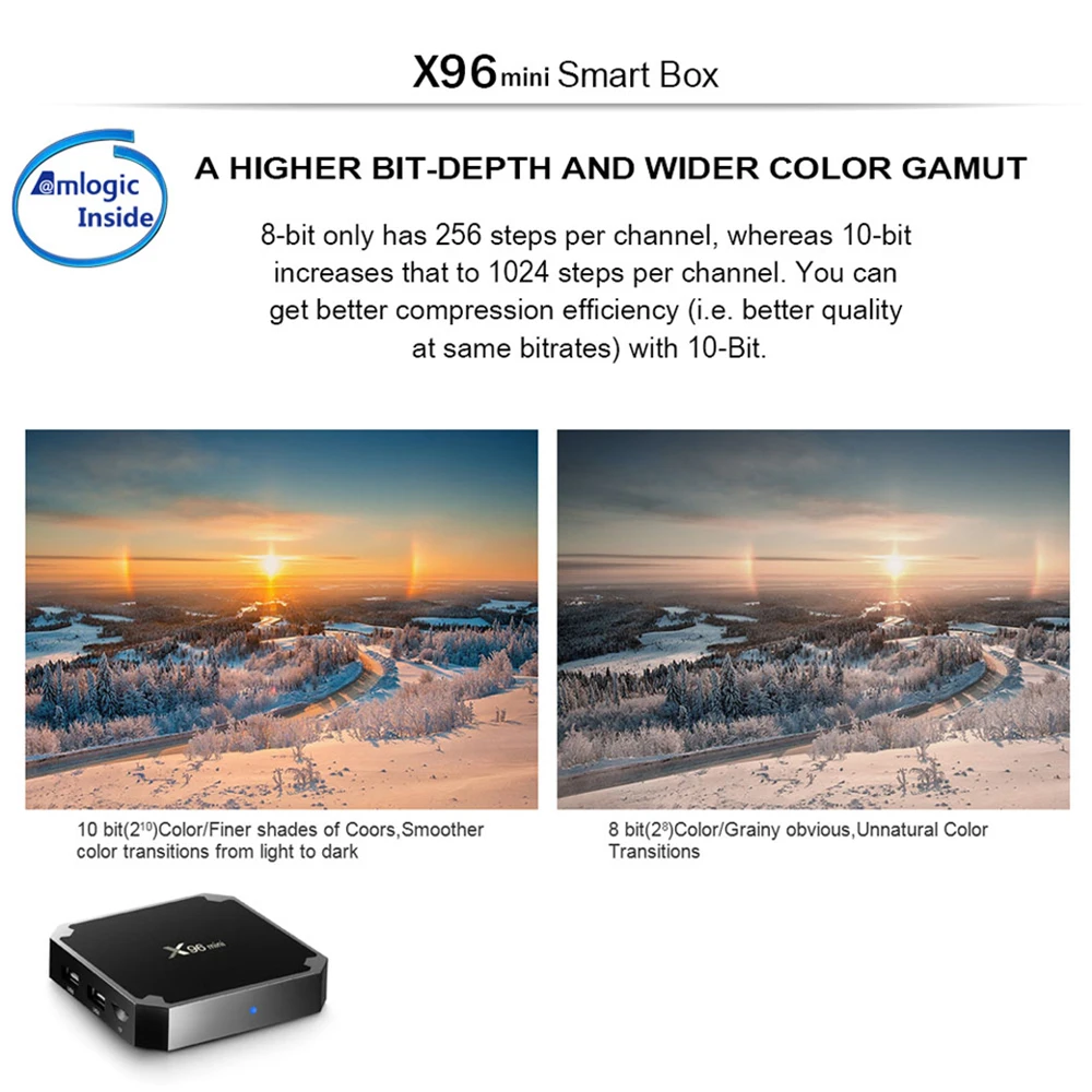 X96 Mini Android 7.1 TV BOX Network Set-Top Box Smart TV Box 2GB 16GB Amlogic S905W Quad Core 2.4GHz WiFi Android 9.0 1GB 8GB