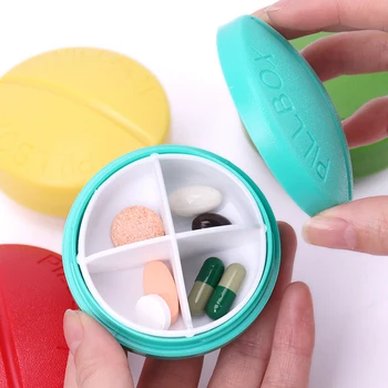 

Plastic Portable Pill Box Splitters Travel Drugs Organizer Medicine Storage Dispense for Purse and Pockets Vitamins Pill Case
