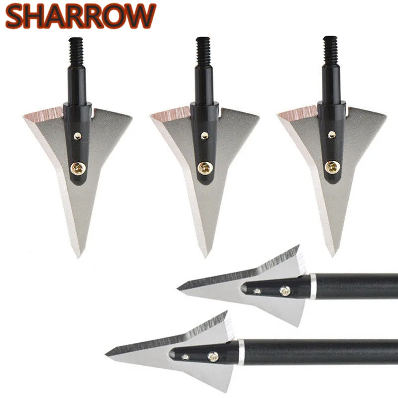 

6/12Pcs 125gr Archery 2 Sharp Fixed Blade Broadheads Hunting Arrowheads Screw In For Bow And Arrow Shooting Hunting Accessories