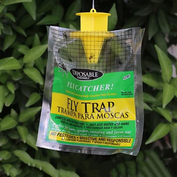 

1PCS Fly Trap Catcher Bag Mosquito Killer Moth Insect Killer Pest Control Tool Disposable Plastic Hanging Bag Bait Home Garden