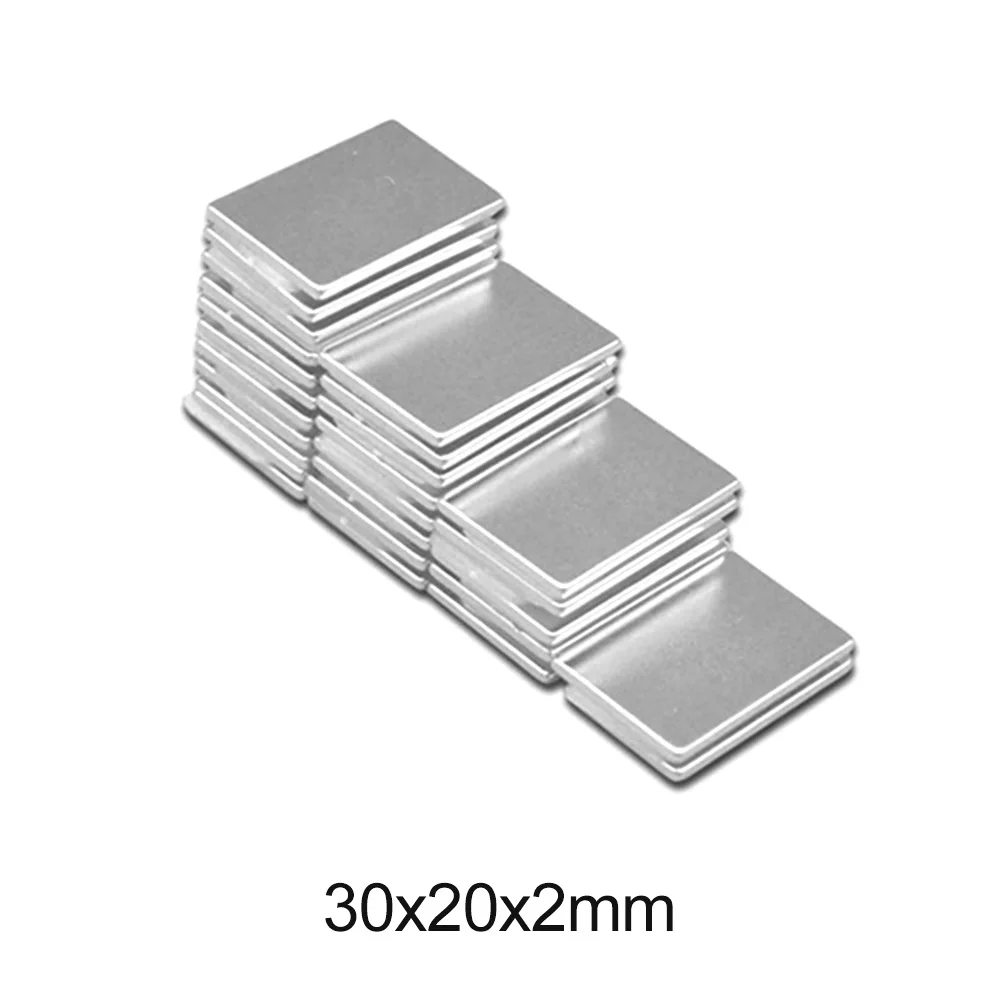 Супермощный Неодимовый Магнит 30*20*2 мм размеры 30x20x2 простыня мощных магнитов N35 2 ~