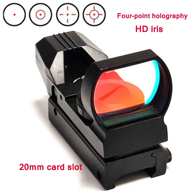 

Hunting rifle mirror red dot sight anti-seismic holographic reflection 4 crosshair tactical air gun optical sight 20mm slide