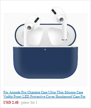  For AirPods Pro 2019 Wireless Charging Case TPU+PC Simple and elegant Protective Skin Cover For Airpods Pro 1102#B