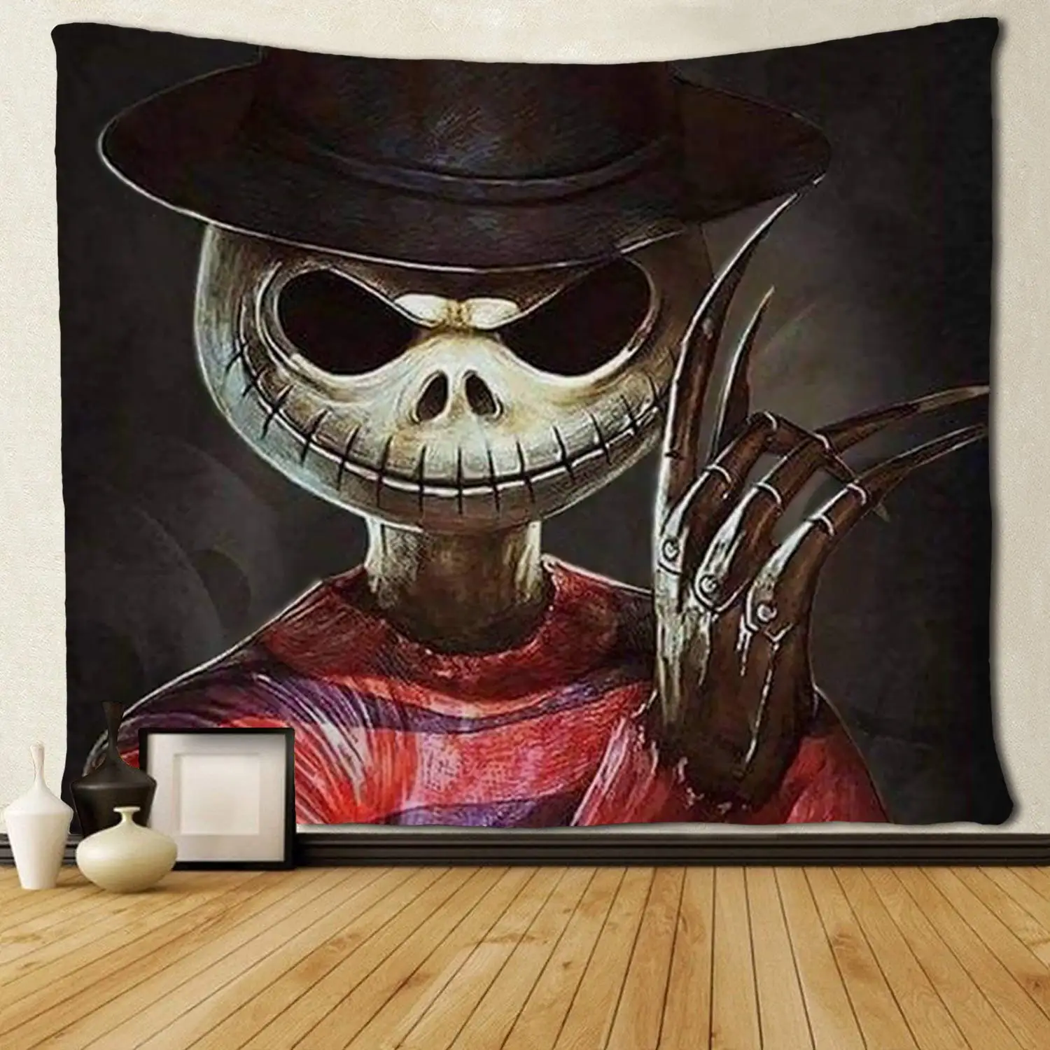 

Halloween Skeleton Tapestry Art Wall Hippie Art Halloween Skull Wall Hanging Throw Tablecloth