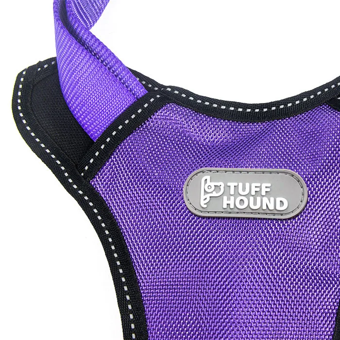 Регулируемый поводок для собак TUFF HOUND, Светоотражающий ошейник для собак, поводок для собак, маленький средний нейлоновый ошейник для питомцев фиолетового и синего цвета