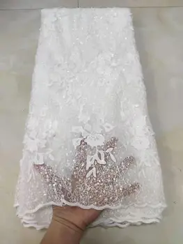 

Guinea brocade fabric 2019 latest nigerian embroidered tulle lace wholesale cheap lace fabric white french lace fabric 5yard/lot
