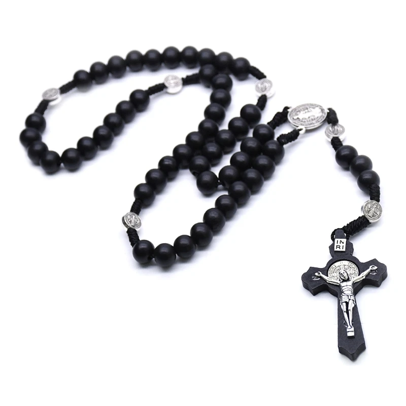 Necklace Catholic Rosary Necklace Religious Jesus Pendant Catholic Rosary Necklace Religious Ritual Accessories