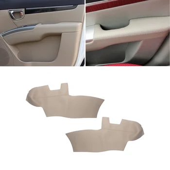 

For Hyundai Santa Fe 2006 2007 2008 2009 2010 2011 2012 2pcs Car Front Door Armrest Panel Microfiber Leather Cover Trim