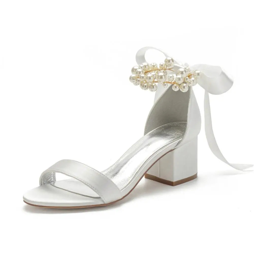 bridal chunky heels