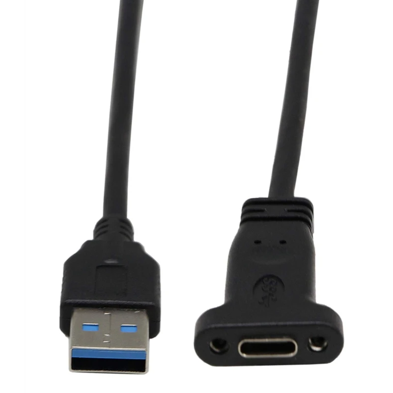 USB A 3,0 к USB C Передняя панель соединительный кабель, USB A 3,0 папа к usb type C гнездовой панельный удлинитель для синхронизации данных и зарядки