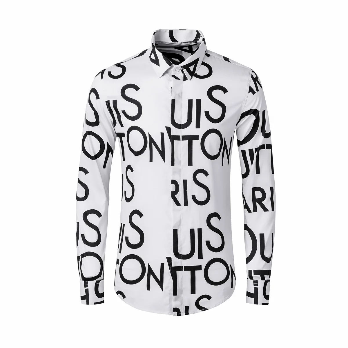 Louis Vuitton Printed Long-sleeved Silk Shirt