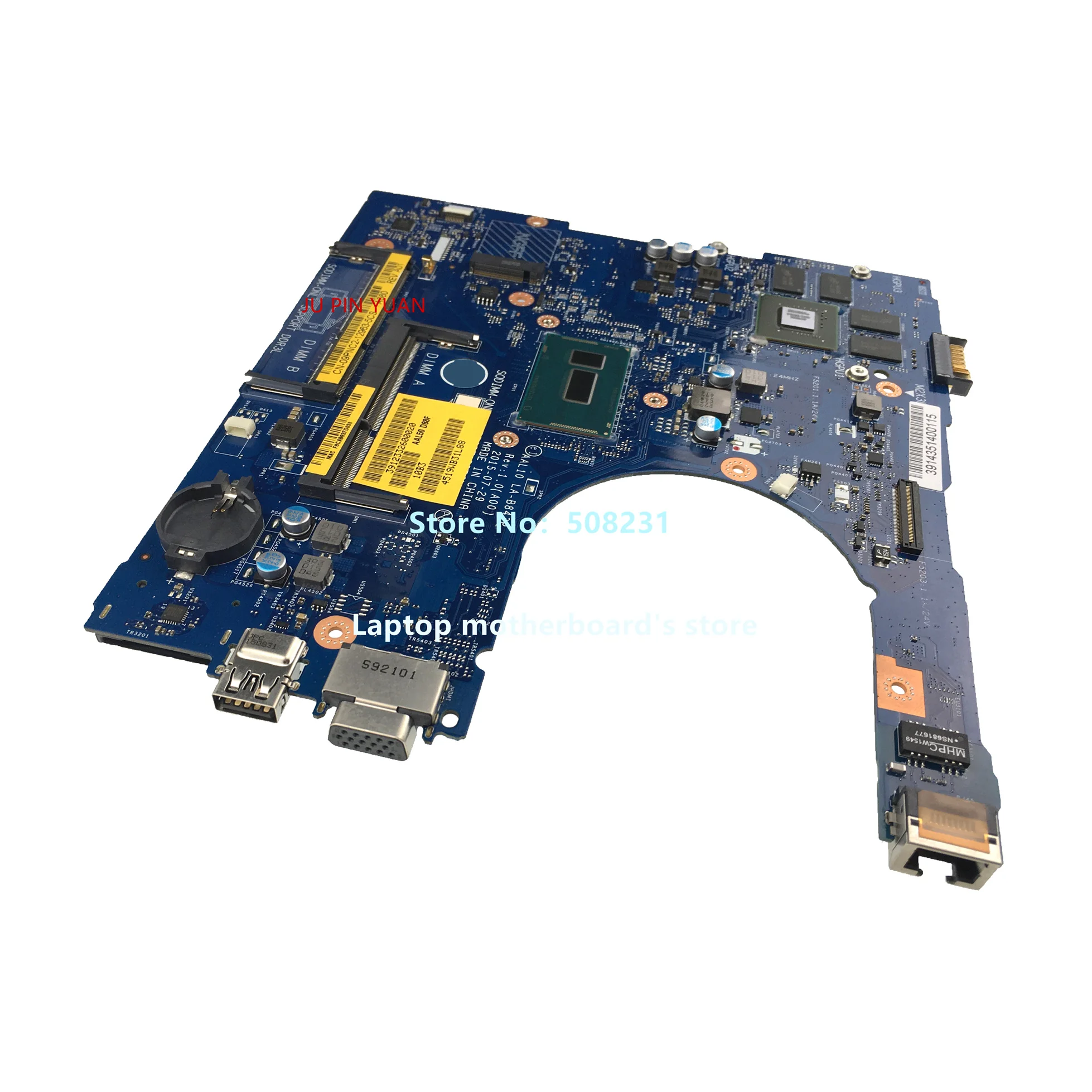 

For Dell Vostro 3458 3558 Laptop Motherboard CN-09PNC2 9PNC2 09PNC2 AAL10 LA-B843P With 3215U CPU N16V-GM-B1 DDR3 Fully Tested