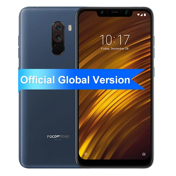 Мобильный телефон Xiaomi POCOPHONE F1 с глобальной версией, 6 ГБ, 64 ГБ, Snapdragon 845, экран 6,18 дюйма, FHD 2246x1080, двойная камера LiquidCool AI - Цвет: Blue