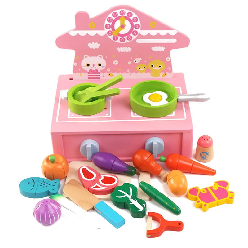 

Model Cartoon Modeling Kitchen Stove Cooking Magnetic Cutting Children Play House Educational Emulate Toy