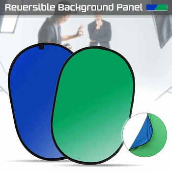 

120*180CM Portable Photo Oval Collapsible Light Reflector Blue and Green Photo Studio Outdoor Light Reflector For Photography